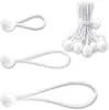 Cuerda de tienda de campaña con rótula multiusos para exteriores, cuerda elástica de bola de plástico, atadura de sujeción fija, cabeza de bola, cuerda elástica para trampolín