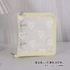 Cross-border Hot Lace Love Cover A8 Mini 3 furos Zipper Bag Binder Hand Ledger Transparente Case