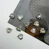 Nuevos Accesorios de Aleación con Forma de Corazón de Diamante Único, Parches Decorativos Simples, Accesorios para el Cabello Hechos a Mano, Funda para Teléfono, Materiales para DIY de Ropa