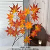 Flores Artificiales de Boda Color Naranja, Flores de Seda para Arreglos de Boda, Decoraciones para Banquetes de Compromiso, Arreglos Florales para Pasillos de Salones de Boda, Decoraciones de Fondo