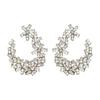 Pendientes de aleación de diamantes exagerados de estilo europeo y americano, pendientes de flores femeninas con temperamento que combina con todo, pendientes populares de Internet Street Beat