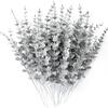 Folha de Eucalipto de Polpa Única Simulada Decoração de Casa Móveis Acessórios para Arranjo de Flores de Casamento Plantas Verdes Simuladas