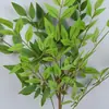 Planta Artificial Verde de Pie, Bambú Nandina Realista Tridimensional de Gama Alta, Rama Única y Múltiples Ramas, para Decoración de Sala de Estar y Centro Comercial