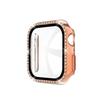 Adecuado para Caja de Apple Watch, Caja Protectora para Apple Watch 9, Caja de PC para Reloj con Película Integrada, Caja Protectora de Cobertura Total Incrustada con Diamantes