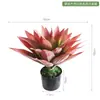 Suculenta Verde de Agave Simulada en Maceta Planta Verde Bonsái Decoraciones de Escritorio Adornos Tienda en Casa Ventana Paisajismo Plantas en Maceta