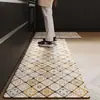 Tapete de piso de cocina de tierra de diatomeas, estilo americano vintage, fácil de limpiar, antideslizante, tira larga, absorbe agua y aceite, felpudo resistente a la suciedad