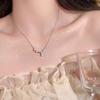 Outlet de fábrica ~ Collar de Mariposa Dulce Femenino Ins Tendencia Nicho Sentido de Diseño Avanzado Hebilla Segura Cadena para Clavícula Accesorios Femeninos
