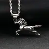 Tendência Transfronteiriça Europeia e Americana Hip Hop HIPHOP Joias Moda Colar Cavalo Pentium Colar Animal Criativo