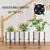 Suporte Metálico Ajustável para Plantas, Adequado para Uso Interno e Externo, Compatível com Vasos de Flores de 8 a 12 polegadas, Suporte de Chão para Vasos de Flores
