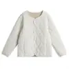 Chaqueta Casual Acolchada Simple Estilo Japonés para Viajes Cortos, Cuello Redondo Pequeño, Botones a Presión, Algodón Delgado Interior, Teñido Personalizado