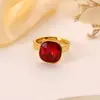 Europa e Estados Unidos cruzam fronteira galvanoplastia diamante redondo quadrado anel moda simples alto senso comida anel de dedo temperamento joias atacado mulheres