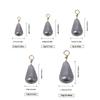 Pingente de chumbo em forma de gota, pingente de chumbo de anel único oco Luya para pesca marítima, pesca de longa distância, chumbo submerso de 3,5 g a 14 g