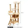 Estrutura de escalada para gatos em madeira maciça, cápsula espacial para afiar as garras, villa compacta para gatos, design integrado em rattan, adequada para espaços pequenos, ninho de escalada para gatos