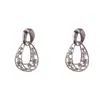 Pendientes Huecos Geométricos con Incrustaciones de Diamantes Retro de Lujo Ligero Europeos y Americanos para Mujer, Elegantes, Sencillos, Únicos, Pendientes de Gama Alta al por Mayor