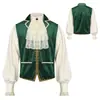Jaqueta estilo europeu e americano, gola alta retrô, traje de performance da corte medieval, conjunto de colete renascentista, peça externa multicolorida transfronteiriça
