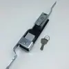 MS828-1 cerradura de varilla de conexión gris, llave de hierro cerradura de puerta de gabinete eléctrico, cerradura de puerta de caja de distribución, cerradura de gabinete de chasis