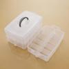 Caja de plástico transparente extraíble multicapa, grande, de tres capas, portátil, para guardar herramientas, cosméticos, joyas y juguetes.