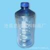 Botella de plástico transparente de 1,8 l, 1800 ml, con tapa azul.