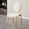 Sillas para Restaurante de Banquetes del Hotel Castillo Napoleón Silla Redonda con Respaldo de Metal Galvanizado Silla de Bambú Silla de Sol de Lujo Ligero