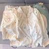 Pijama de Algodón Nube para Mujer Otoño Dibujos Animados Pantalones de Manga Larga Estilo Japonés Lindo Cárdigan Ropa de Casa Primavera y Otoño Venta al por Mayor Transfronteriza