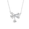 Cadena de clavícula con lazo de plata s925 de Zun, con microincrustaciones de circonita y mariposa, collar de temperamento de alto sentido, fabricantes al por mayor