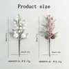 Decoraciones Navideñas Transfronterizas, Copos de Nieve, Hojas de Pino, Piñas, Artículos Decorativos, Venta al por Mayor de Fabricantes, Bayas Rojas Artificiales con Escarcha, Ramas con Bayas Blancas