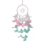 Atrapasueños de Plumas Tricolor Transfronterizo Carrillón de Viento Artesanía de Tejido Hecho a Mano de Comercio Exterior Decoración del Hogar Bohemia