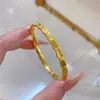 Pulseira de Ouro Vietnamita com Escamas de Dragão em Forma de Cobra Gelo Picado Loja de Ouro Mesmo Estilo Pulseira Sólida Pulseira de Ouro Simulado de Alta Qualidade