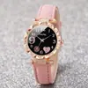 Reloj de Mujer Popular Transfronterizo con Incrustaciones de Diamantes, Reloj de Cinturón de Mujer Moderno y Versátil, Reloj de Cuarzo Casual Simple Estilo Ins