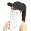Velo de Protección Solar para Mujer, Máscara Facial de Seda Helada Estilo Bosque de Verano, Parasol para Ciclismo, Protección UV, Bufanda Facial para Colgar de las Orejas, Facekini al por Mayor