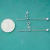 Corrente de Extensão em Prata de Lei S925 Banhada a Ouro Branco, Corrente Chopard Ajustável, Pulseira com Corrente Chopard Estendida, Cauda de Corrente de Colar