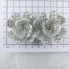 Flor de Cabello Grande de Flor 3D con Pedrería Super Brillante Europea y Americana Accesorios para el Cabello Completamente de Pedrería Pinza de Resorte Accesorios de Pedrería Tocado