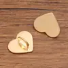 Hebilla de Corazón Brillante de Metal Chapado Colgante 17x20mm Color Mixto Accesorios para Joyería DIY Hebilla de Borla para Bolsa