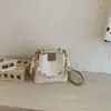 Bolso tipo cubo de alta apariencia 2026 Verano Nuevo de Moda Bolso Cruzado de Cadena Nicho Estilo Relajado Bolso de Mano de Color Sólido