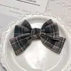 Novos Acessórios de Cabelo Estilo Britânico, Laço de Tecido Xadrez Retrô, Acessórios de Grampo de Cabelo Semi-Acabados para DIY