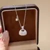 Collar de Bolsillo Pequeño Starling Flash Plata Media Francés para Mujer Cadena de Clavícula Exquisita de Gama Alta Versátil Estilo Nuevo