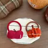 Nuevo y Lindo Cuerda para el Cabello de Pana con Forma de Manzana para Otoño e Invierno Cuerda Grande de Tela para Cola de Caballo con Forma de Calabaza Diadema Elástica Alta para Estudiantes