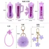 Llavero de Funda Protectora de Silicona para Labial Transfronterizo Funda de Silicona para Labial de Grado Alimenticio Creativa Funda Protectora de Silicona Anti-Rayones para Labial