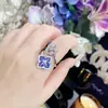 Versa Pendientes de Botón Doble Flor Ópera Italiana Buqilla Encaje de Esmalte de Color Diamante Trébol Anillo Abierto
