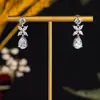 Pendientes Pequeños de Planeta Versátiles de Moda Tachuelas de Copo de Nieve Aguja de Plata Delicados Pendientes de Flor con Circonita Microincrustada para Mujer