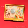 Adornos dorados de estilo chino para el Festival del Medio Otoño, con un creativo diseño de Chang'e, adecuados para salas de estar, oficinas y escritorios; disponible al por mayor