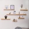 Estante de pared de madera maciza estante de una línea partición estante de pared para sala de estar Venta al por mayor de fábrica de estantes de pared