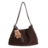 Bolso Tote Retro de Alta Calidad para Viajes Diarios de Mujer 2025 Invierno Nuevo Cuero Suave Simple Nicho Bolso de Hombro Único Cruzado
