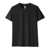 Camiseta de Verão Feminina Lyocell Manga Curta Novo Design Tencel Gola Redonda Versátil Slim Casual Cor Sólida Meia-Manga