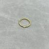 Anillo Japonés y Coreano Ins Simple Retro Textura Martillada con Bultos Micro-incrustado Zircón Chapado en Oro Fino Elegante Anillo Fino
