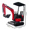 Invernadero de Huerto Volteo y Excavación de Zanjas Miniexcavadora Máquina de Gancho Pequeño Paisajismo Deshierbe Fabricante de Excavadoras Pequeñas Excavadora Multifunción