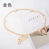 Cinturón de Cuero Multicolor con Hebilla Dorada de Pin Estilo Lujo Ligero para Mujer, Cinturón Decorativo de Moda y Sencillo para Combinar con Vestidos, Camisas y Jeans