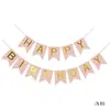 Bandeirola rabo de peixe FELIZ ANIVERSÁRIO FELIZ ANIVERSÁRIO letra bandeirola de puxar decoração de ANIVERSÁRIO infantil tira de puxar