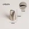 Bico de Confeitar Pétala de Rosa em Aço Inoxidável 304 Estilo Coreano para Pasta de Feijão Glacê Cinco Pétalas Flor Bico de Confeitar Reta Boca Plana 104