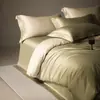 Conjunto de Cama de Luxo Leve Classe A 100s Algodão Egípcio de Fibra Longa Cor Sólida Conjunto de Quatro Peças Estilo Simples 100% Algodão Todo Algodão Cor em Bloco Bicolor